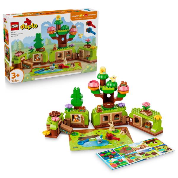 Конструктор LEGO® DUPLO® Ліс відкриттів із дикими тваринами, 131 деталь (10480)
