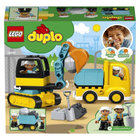 Конструктор LEGO DUPLO Вантажівка та гусеничний екскаватор 20 деталей (10931)