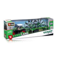 Модель Bburago Трактор Fendt 1050 Vario із роторними валковими граблями 1:32 (18-31665)