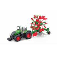 Модель Bburago Трактор Fendt 1050 Vario із роторними валковими граблями 1:32 (18-31665)