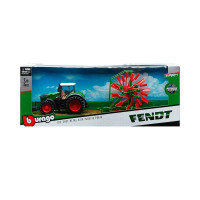 Модель Bburago Трактор Fendt 1050 Vario із роторними валковими граблями 1:32 (18-31665)