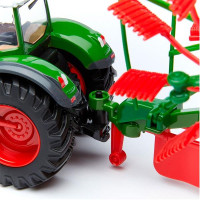 Модель Bburago Трактор Fendt 1050 Vario із роторними валковими граблями 1:32 (18-31665)