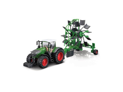 Модель Bburago Трактор Fendt 1050 Vario із роторними валковими граблями 1:32 (18-31665)