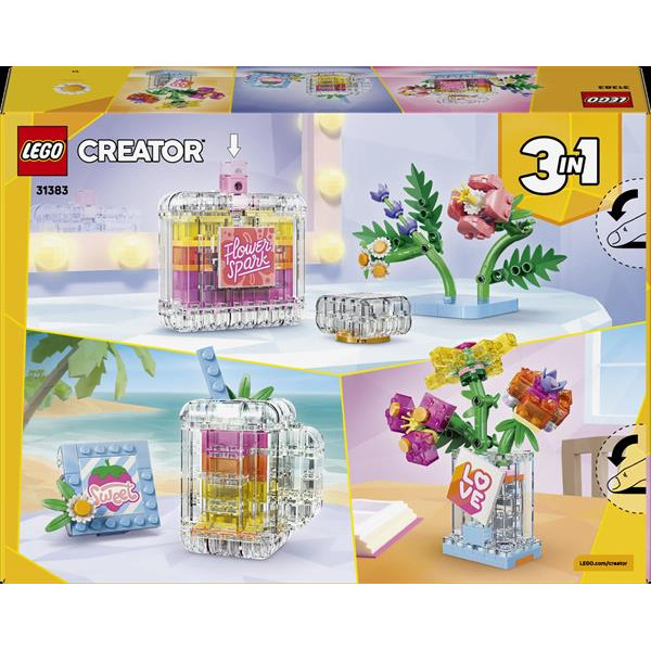 Конструктор LEGO® Creator 3 в 1 Флакон для парфумів із квітковим декором, 286 деталей (31383)