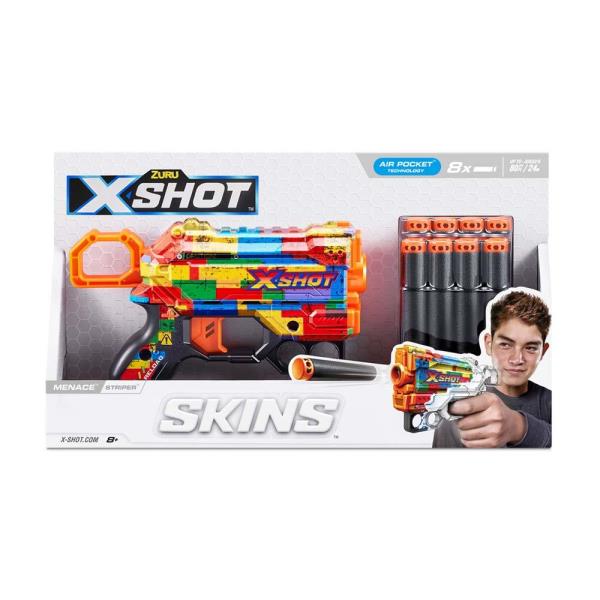 Швидкострільний бластер X-Shot Skins Menace Striper 8 патронів (36515N)