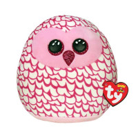 Дитяча іграшка м’яконабивна TY SQUISH-A-BOOS 39300 Рожева сова "PINKY" 20 см, 39300