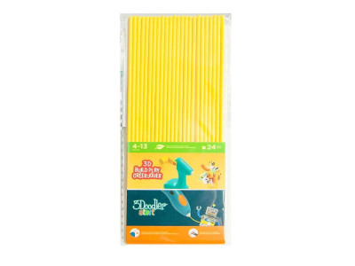 Набір стрижнів для 3D-ручки 3Doodler Start жовтий 24 шт. (3DS-ECO04-YELLOW-24)