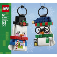 Конструктор LEGO® Прикраси зі сніговиком Різдвяний декор Святкові прикраси (40812)