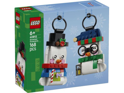 Конструктор LEGO® Прикраси зі сніговиком Різдвяний декор Святкові прикраси (40812)