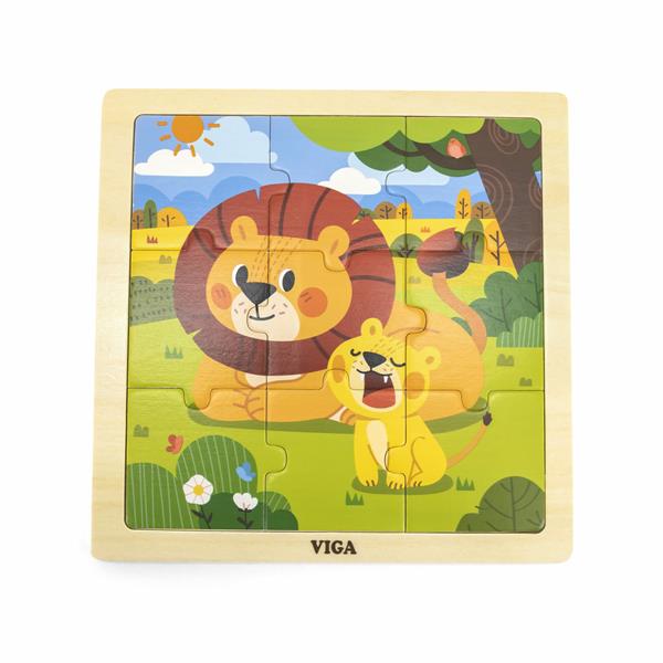 Деревяний пазл Viga Toys Леви 9 ел. (44627) Деревяний пазл Viga Toys Леви 9 ел. (44627)