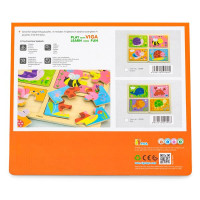 Набір дерев'яних пазлів Viga Toys Комахи 4 в 1 (50189) Набір дерев'яних пазлів Viga Toys Комахи 4 в 1 (50189)