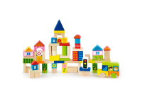 Дерев'яні кубики Viga Toys Місто, 75 шт., 3 см (50287)