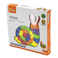 Дерев'яний пазл Viga Toys Равлик по літерах (55252) Дерев'яний пазл Viga Toys Равлик по літерах (55252)