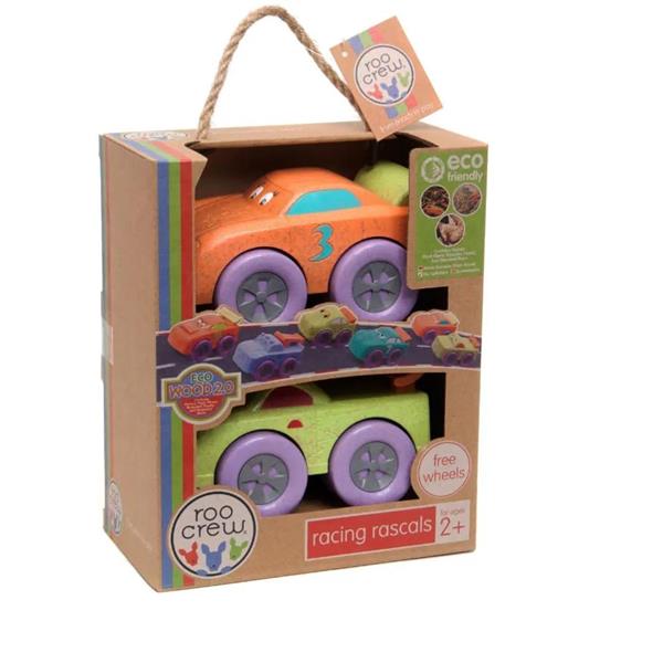 Набір машинок Roo Crew Гоночний пустун помаранчевий та зелений (58021-2)