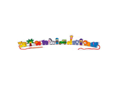 Дерев'яна шнурівка Viga Toys Зоопарк (59549)