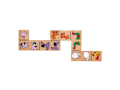 Дерев'яне доміно Viga Toys Звірята (59622)