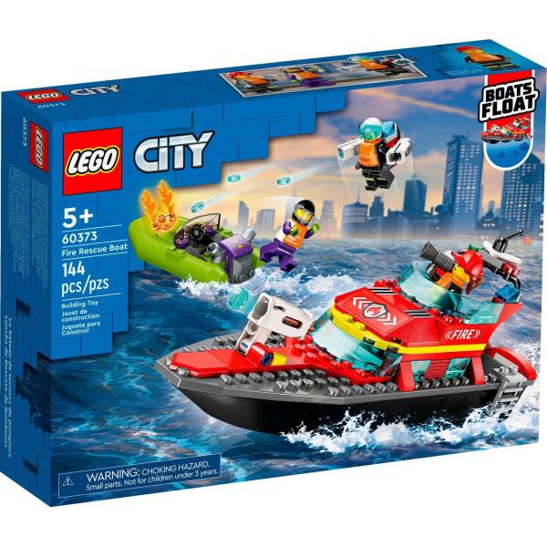 Конструктор LEGO City Човен пожежної бригади 144 деталі (60373) Конструктор LEGO City Човен пожежної бригади 144 деталі (60373)