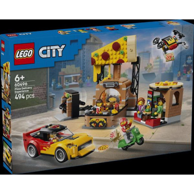 Конструктор LEGO® City Доставка піци з різними транспортними засобами 494 деталі (60496) Конструктор LEGO® City Доставка піци з різними транспортними засобами 494 деталі (60496)