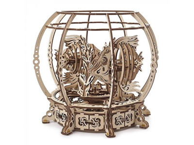 Дерев'яний механічний 3D конструктор Ugears Акваріум (70155)