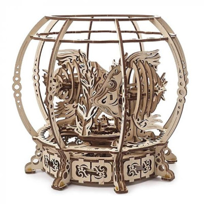 Дерев'яний механічний 3D конструктор Ugears Акваріум (70155)