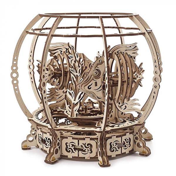 Дерев'яний механічний 3D конструктор Ugears Акваріум (70155)