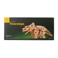 Дерев'яний механічний 3D конструктор Ugears Трицератопс (70211)