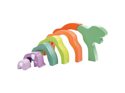 Деревяна пірамідка Hape Слоненя (E0489)