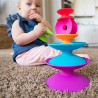 Пірамідка Fat Brain Toys Spoolz Кольорові котушки (F181ML) Пірамідка Fat Brain Toys Spoolz Кольорові котушки (F181ML)