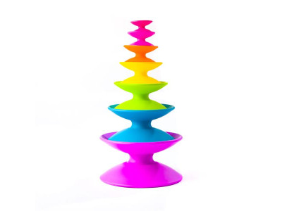 Пірамідка Fat Brain Toys Spoolz Кольорові котушки (F181ML) Пірамідка Fat Brain Toys Spoolz Кольорові котушки (F181ML)