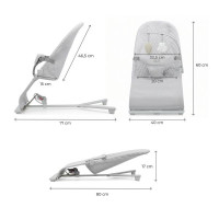 Шезлонг-гойдалка Kinderkraft Mimi Light Grey (KBMIMI00LGR0000)