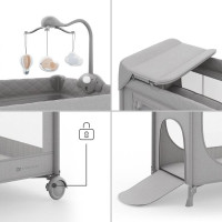 Коляска-манеж з пеленатором Kinderkraft Leody Up Grey (KCLEODUPGRY00AC) Коляска-манеж з пеленатором Kinderkraft Leody Up Grey (KCLEODUPGRY00AC)