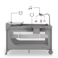 Коляска-манеж з пеленатором Kinderkraft Leody Up Grey (KCLEODUPGRY00AC) Коляска-манеж з пеленатором Kinderkraft Leody Up Grey (KCLEODUPGRY00AC)