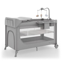 Коляска-манеж з пеленатором Kinderkraft Leody Up Grey (KCLEODUPGRY00AC) Коляска-манеж з пеленатором Kinderkraft Leody Up Grey (KCLEODUPGRY00AC)