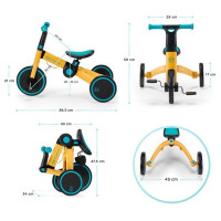 Триколісний велосипед 3 в 1 Kinderkraft 4TRIKE Primrose Yellow (KR4TRI00YEL0000)
