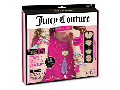 Набір для створення шарм-браслетів Make It Real Juicy Couture Модні прикраси з пензлями 664 ел. (MR4415)