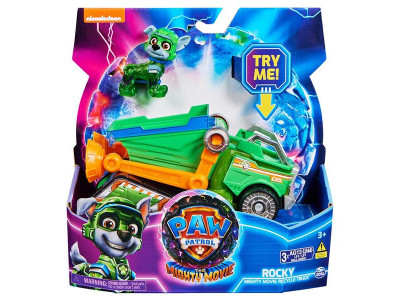 Ігровий набір Paw Patrol Щенячий патруль у кіно 2 Рятувальний автомобіль-трансформер із водієм Рокі (SM17776/6474)