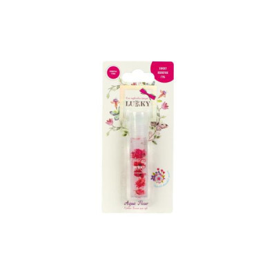 Олійка-блиск для губ в ролику Lukky Aqua Fleur з червоними квітами (T22005)