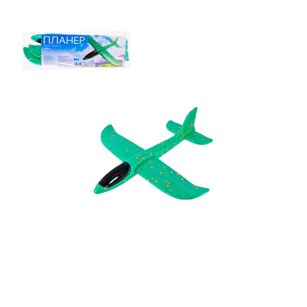 Літак планер 25 см C28006_Green