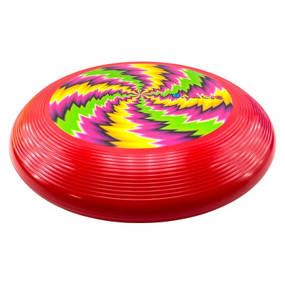 Літаюча тарілка бамсик 27 см пластикова з принтом 0343_Red