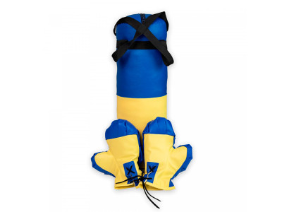 Боксерський набір Strateg жовто-синій середній 2015