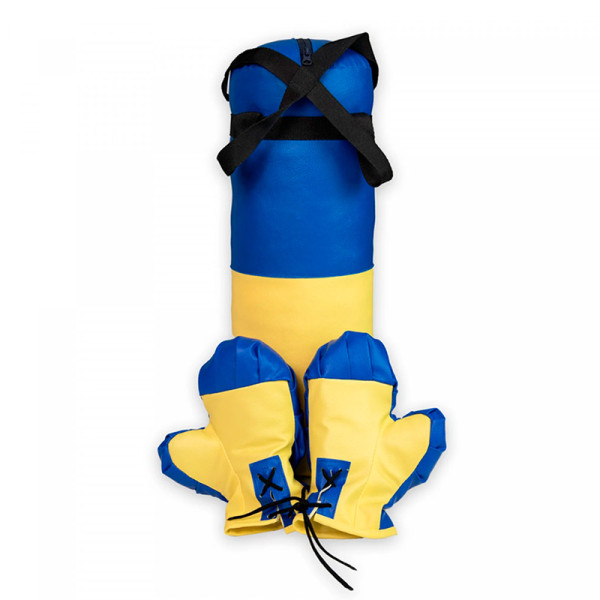 Боксерський набір Strateg жовто-синій середній 2015 Боксерський набір Strateg жовто-синій середній 2015