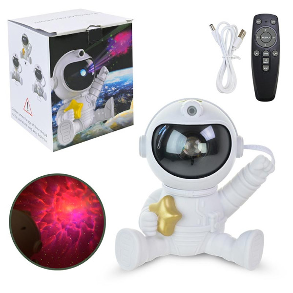 Нічник-проектор Астронавт зоряне небо з пультом та зарядкою YHY-03