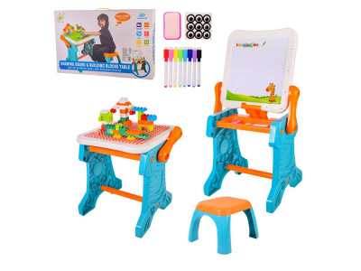 Стіл-мольберт зі стільцем 50 великих деталей констр р-р парти - 42*36*41 6850