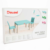 Ігровий набір DOLONI Cтіл та 2 стільця 04680/7 Ігровий набір DOLONI Cтіл та 2 стільця 04680/7