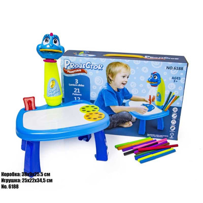 Дитячий стіл Projector для малювання зі світлом синій 6776 6776 (6188)