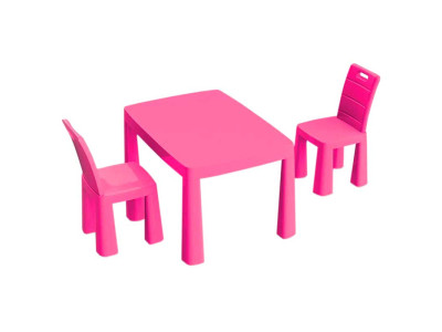 Дитячий стіл і два стільці Doloni пластиковий Рожевий від 18 міс 04680/5