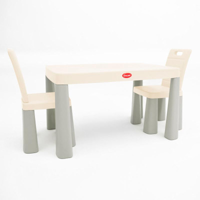 Дитячі меблі Doloni Cтіл і 2 стільця сіро-бежевий 04680/11