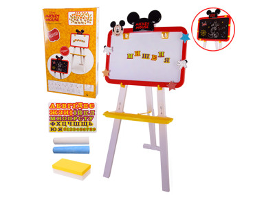 Дошка 2-х стороння "MICKEY" магніт. укр букви+ цифри з крейдою в коробці D-3702 Дошка 2-х стороння "MICKEY" магніт. укр букви+ цифри з крейдою в коробці D-3702