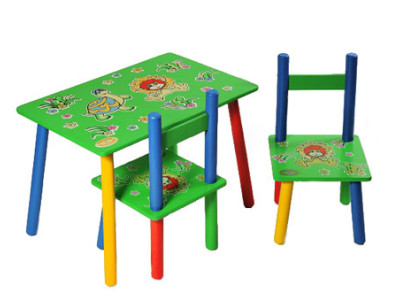Стіл + 2 стільці "Левеня і черепаха" W02-81