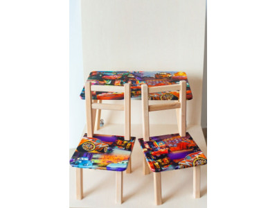 Столик + 2 стільчики "Тачки" OTS-C034 Столик + 2 стільчики "Тачки" OTS-C034